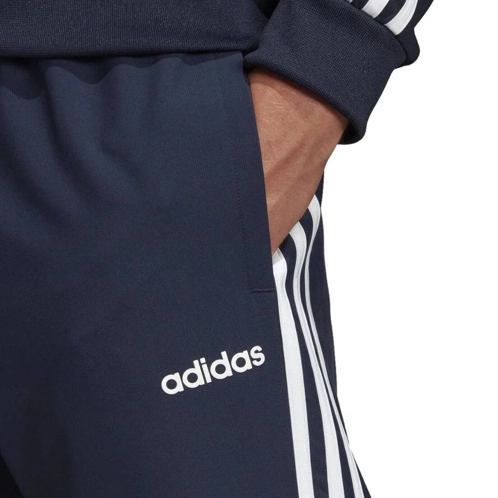 Adidas‎ Mens Essentials 3-Stripe Tapered Joggers Navy Blue DQ3075